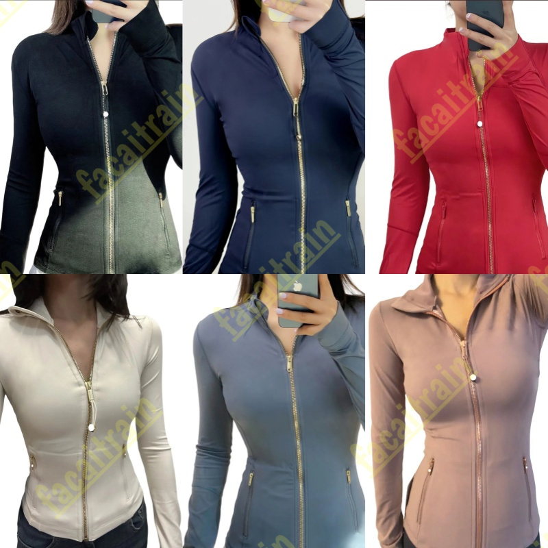 Womens Full Zipper Yoga Jackets Fashion Yoga Jacket set Ladies Workout Set 2 Pieces Suits Sport Coat Fitness Sports Jacket Quick Dry Activewear Top