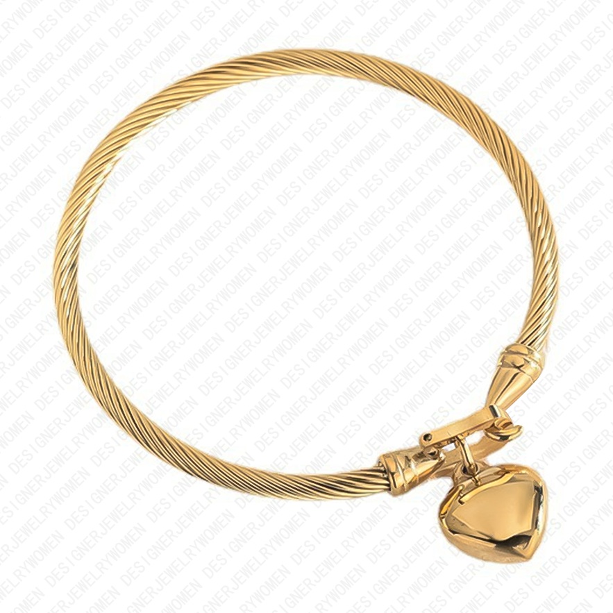 Designer Bracelet Bracelet for Women Stainless Steel Bracelets Peach Heart Bangle Gold Bangles Luxury Jewlery Designer for Women Elegant Sparkling Tim