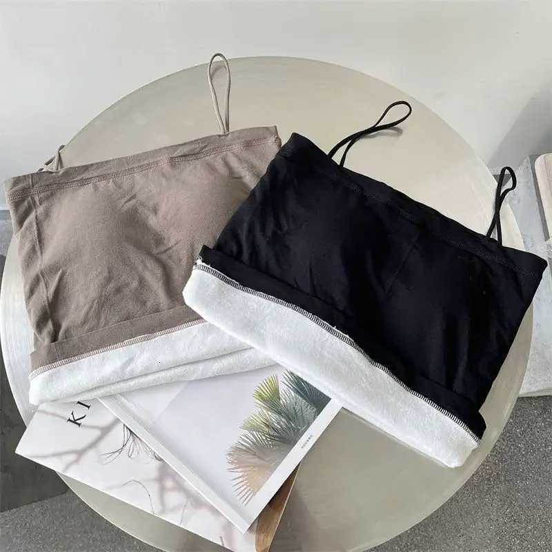 Women Winter Velvet Thickened Undershirt Women Slim Cozy Thermal Underwear Camisole Warm Sling Vest Top Bottoming ClothingT251020