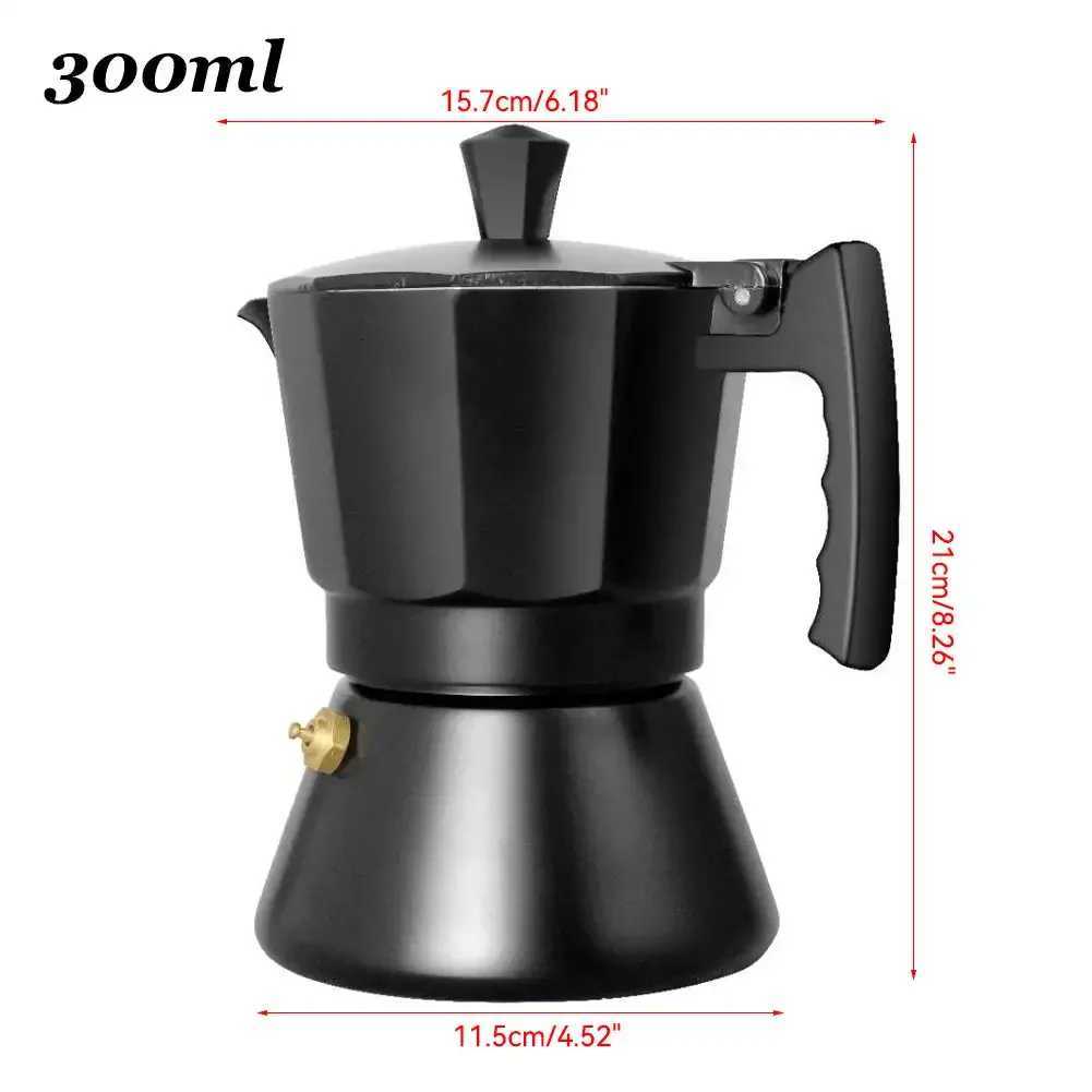 For Moka Coffee Pot 150300ml 36 Cups Authentic Italian resso Coffee Maker for Stovetop He Outdoor Coffee Pot Aluminum Y251020