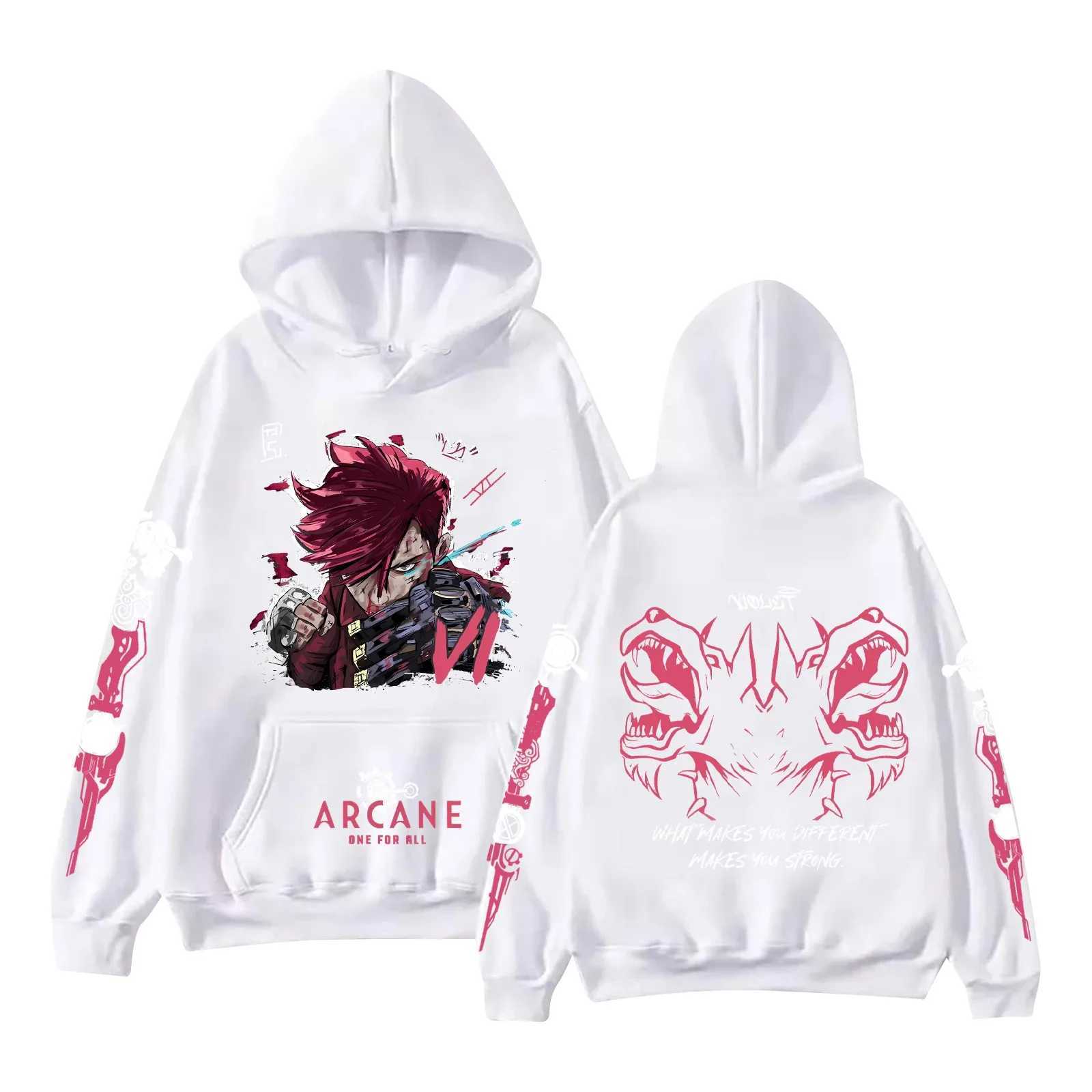 Versatile Arcane Jinx Graphic Hoodies All Anime Characters Sweatshirt Printed Harajuku Men Women Tracksuit Pullover W251020