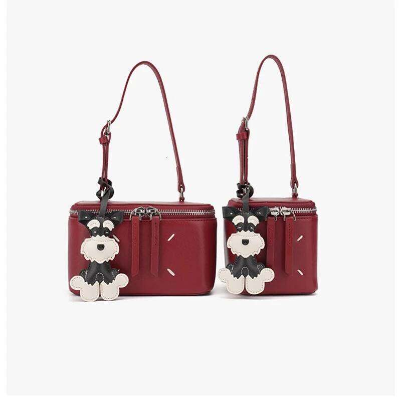 Sheepskin Box 2025 New Niche Design Genuine Leather Handheld Small Square Fashionable Women's Makeup Bag Gift Pendant Suotong251020 Suotong1020