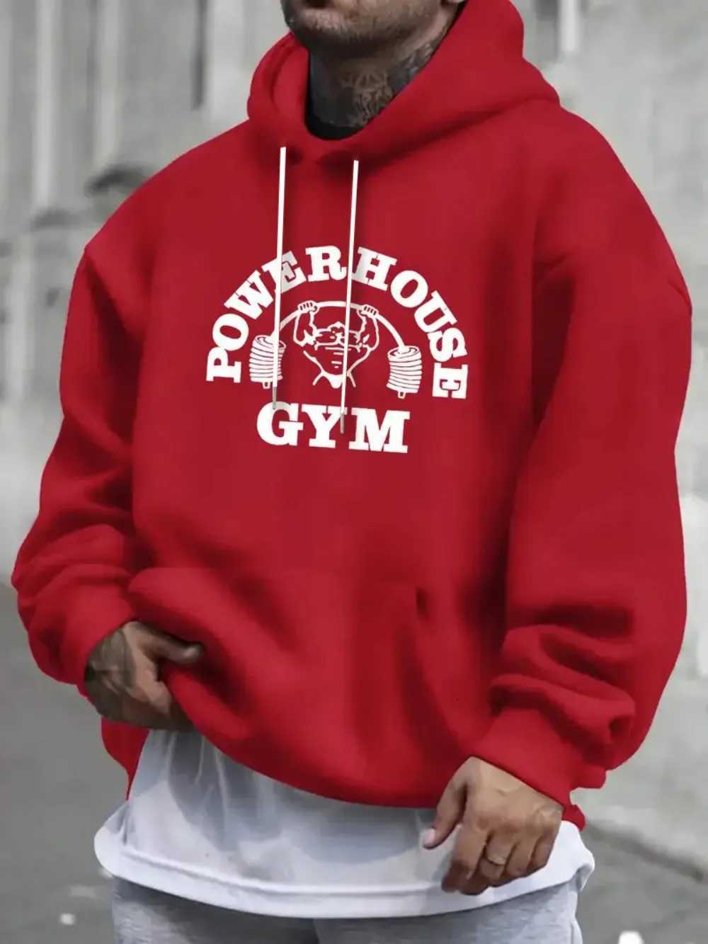 Hot selling new mens autumn gym muscle training letter print comfortable and soft hooded sweatshirt outdoor sports top W251020