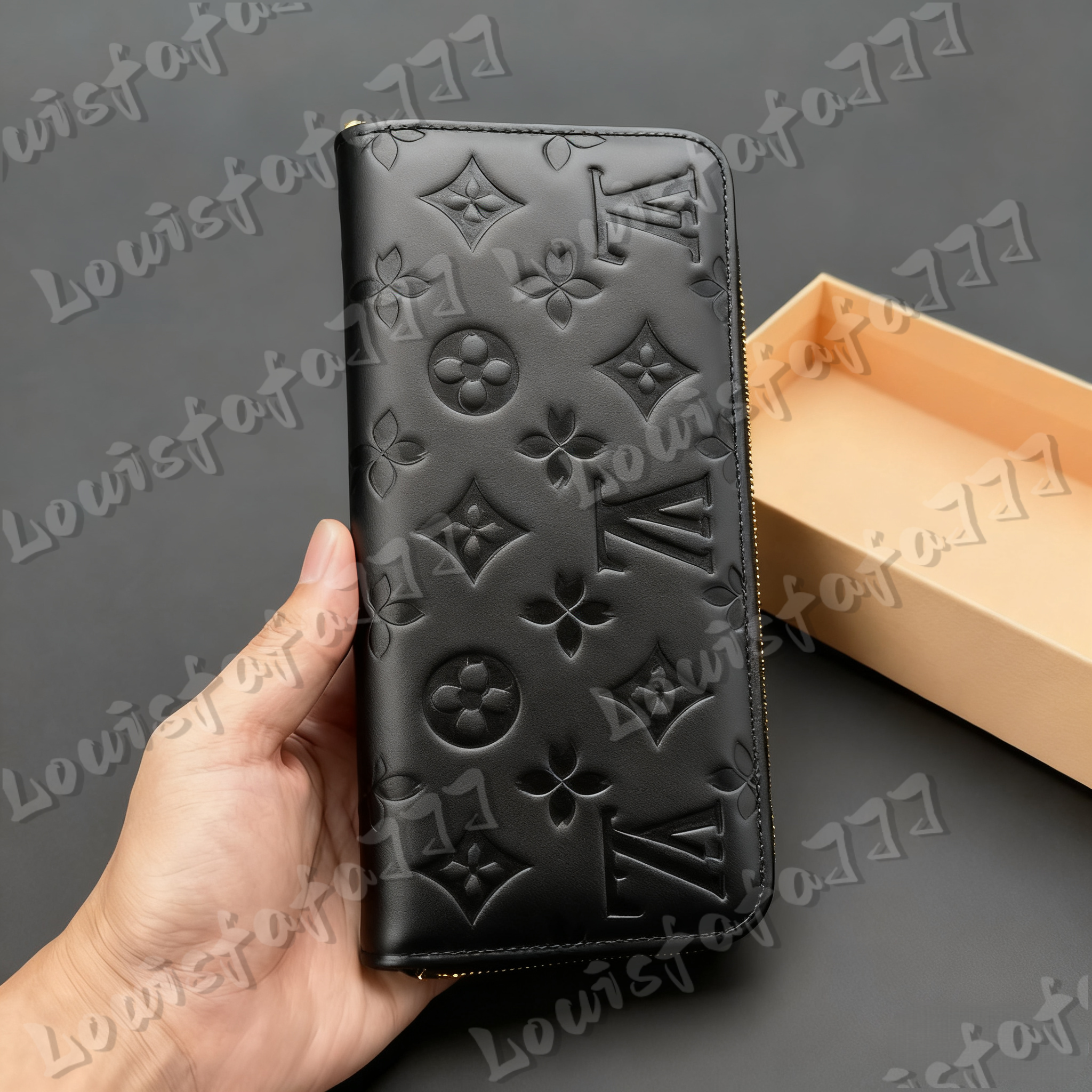 Top Luxury Leather Purse Designer Wallets Zipper women large capacity Fashion Wallets Retro Handbag For Men Women Card Holders Coin Famous Clutch Wallet with box