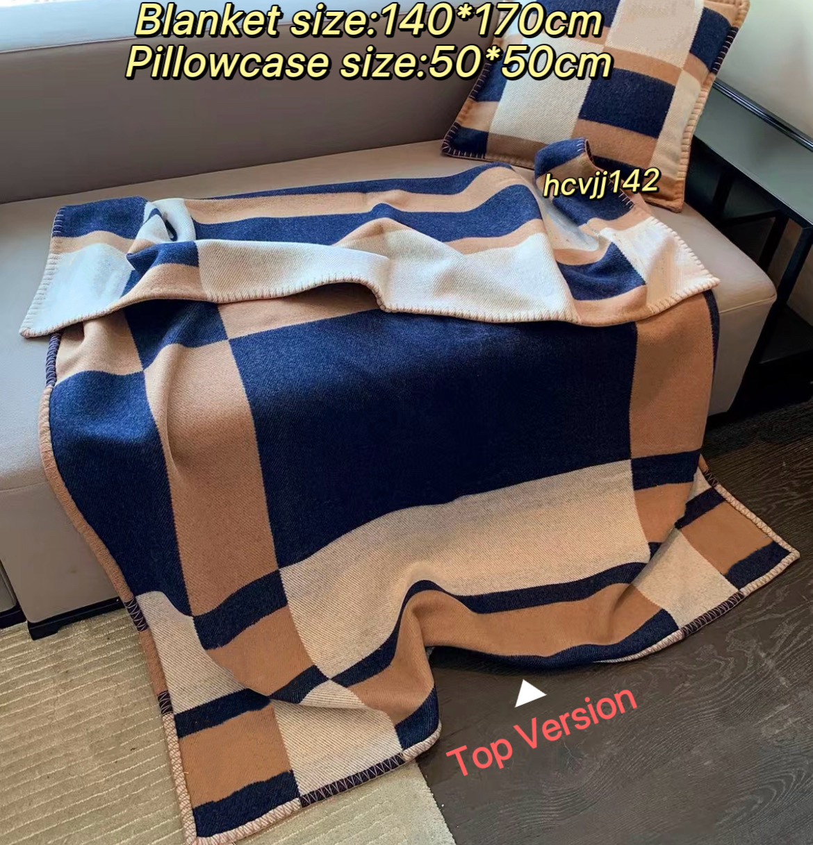 blankets Letter pillow case cashmere sofa household warm best quality weight 1400 grams a complete set of blankets and pillowcase1