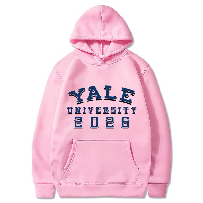 Yale University School Uniform for Autumn and Winter Classic Solid Color Hoodie Daily Casual Fashion Long Sleeve Warm Hoodie W251020