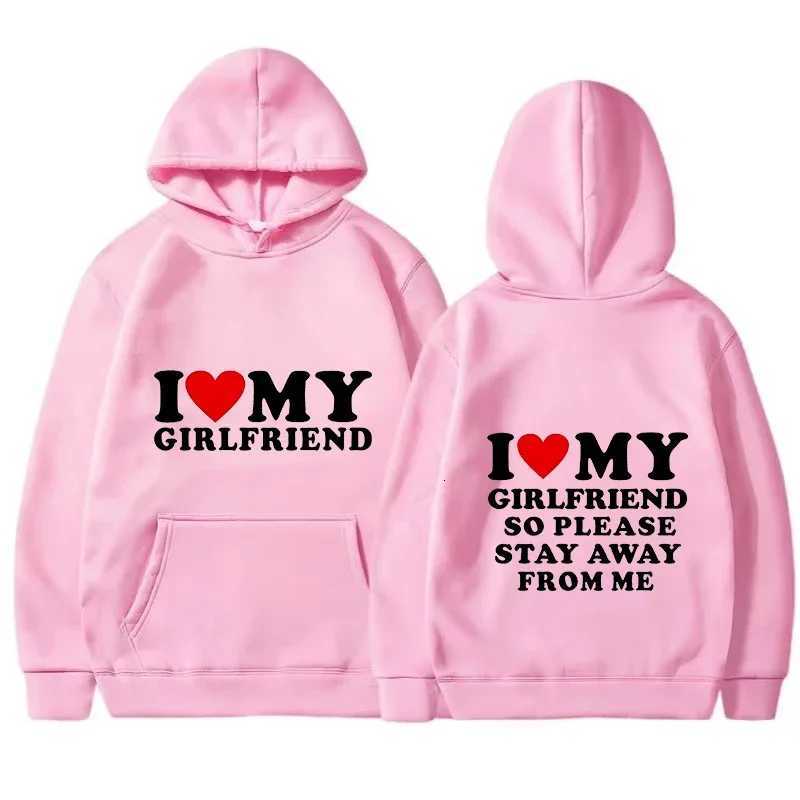 I Love My Girlfriend and I Love My Boyfriend Printed Hoodie Couple Fashion Sports Shirt Harajuku Casual Top W251020