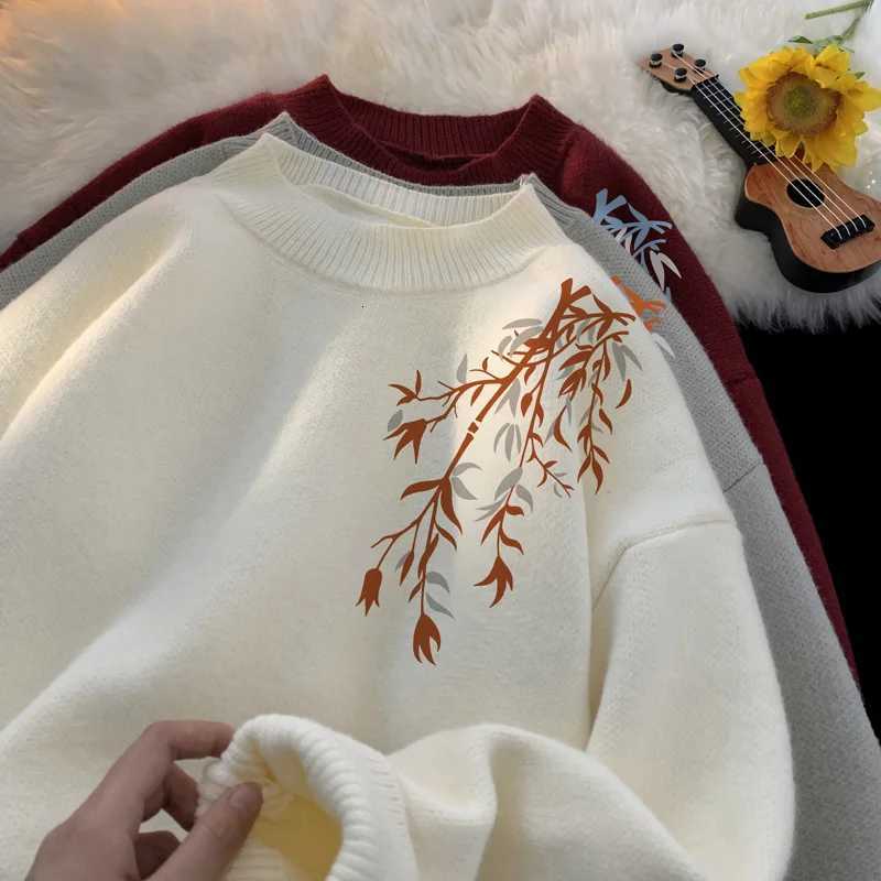 Mens Oversized Sweaters Autumn White 5XL Knitted Sweater Fahion Letter Print Casual Wear for Man Knit Pulloves Men Clothes W251020