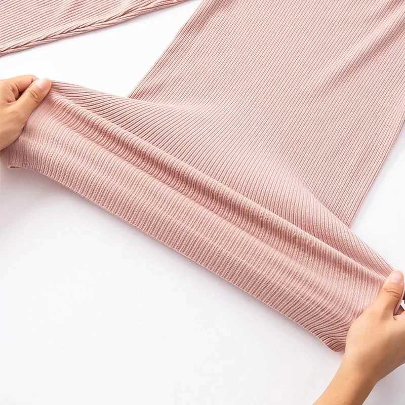 Solid Color Slim Womens Thermal Underwear Set Winter Turtleneck Cotton Long Johns Female Second Skin Thermo Clothing PajamasT251020