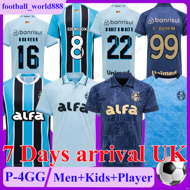 P-4GG Gremio 25 26 Soccer Jerseys BRAITHWAITE EDENILSON C.OLIVERA 2025 Football Shirts ARAVENA PAVON ANDRE football kits MONSALVE G.MARTINS Men Kids Kit Socks Sets