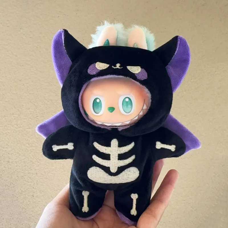 Halloween Clothing Set for Labubu V1 V3 Stand Dolls Skeleton Demon Costume Accessories for 1517cm Figures J251020