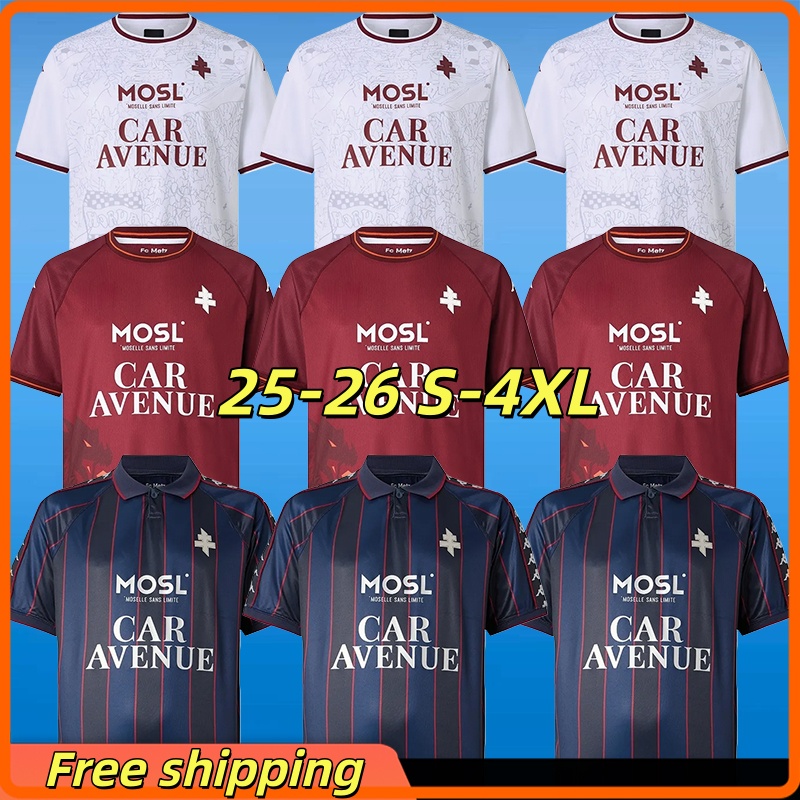 XXXL 4XL 2025 2026 Maillots FC METZ Soccer JerseyS MAZIZ MEN KIDS KIT 25 26 Football Shirts MIKAUTADZE JALLOW GUEYE JOSEPH NIANE HOME DANLEY ELISOR FOOTBALL SHIRTS