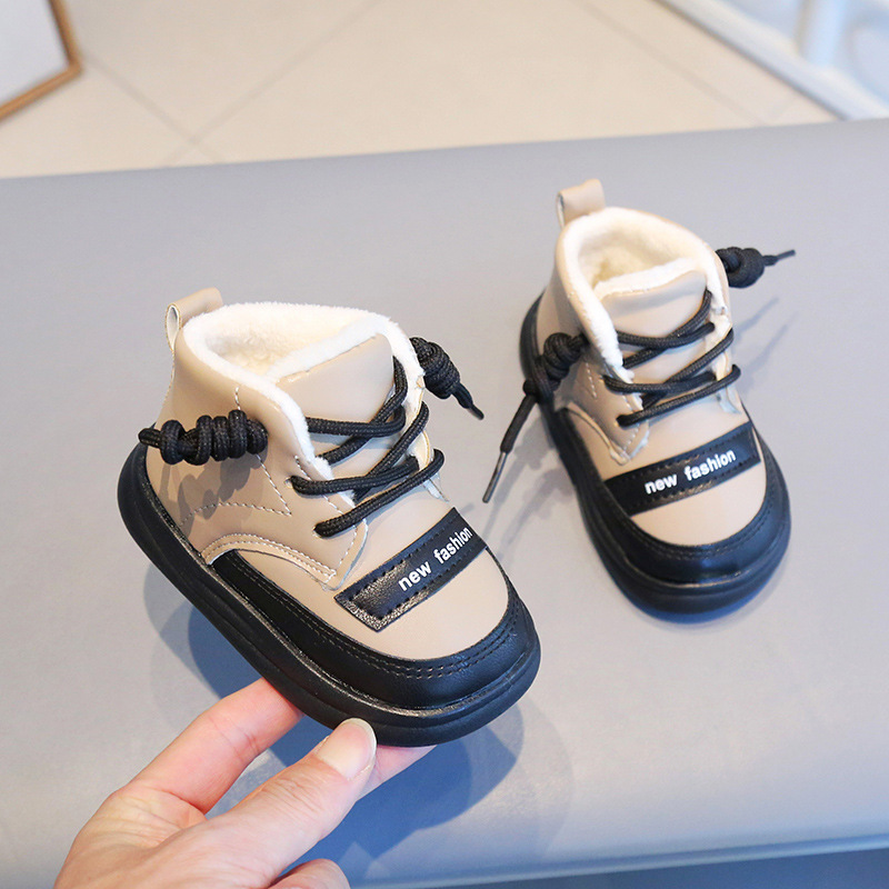Toddler Boots for Infant Boys Fur Plush Warm Winter Shoes Girls Kid Short Boots Kidszworld Baby Non-slip Snow Boots Shoes Sizes US1C-US9C K01150