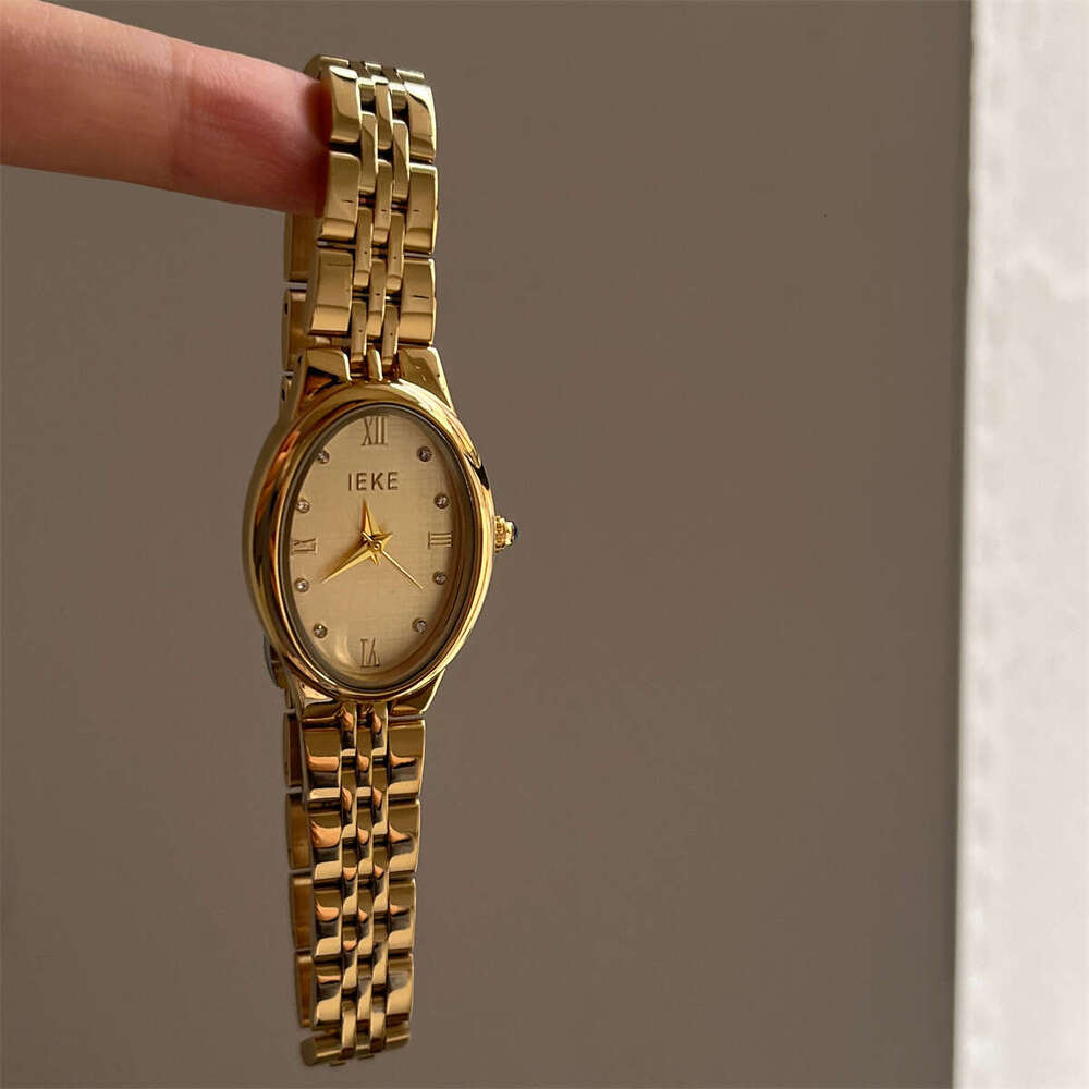 Niche Design Oval Point Diamond Small Dial Designer Steel B Watch for Women Ins Cool Style Design Light Luxury