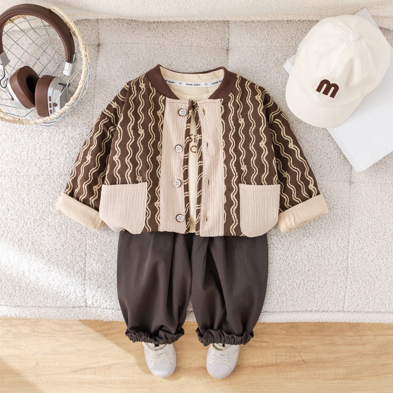 2025 New Hot selling Boys' Autumn Clothing, Children's Clothing, Spring and Autumn Three piece Set, Handsome 1-4 Year Old Baby Autumn