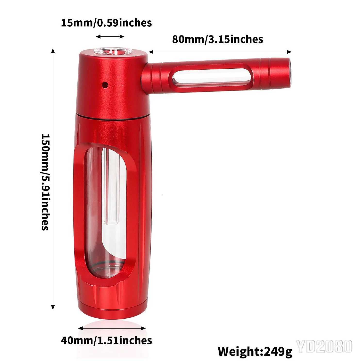 Handheld Smoking Pipe Grass Hookah Set with Dry Burning Glass Tobacco Bowl Cigarette Filters Shisha Pipes Smoke Accessories Y251020