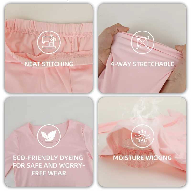 Winter Women Thermal Underwear Sets High Stretch Long Johns Round Collar Base Layer Keep Warm Top Bottom Seamless Soft PajamasT251020