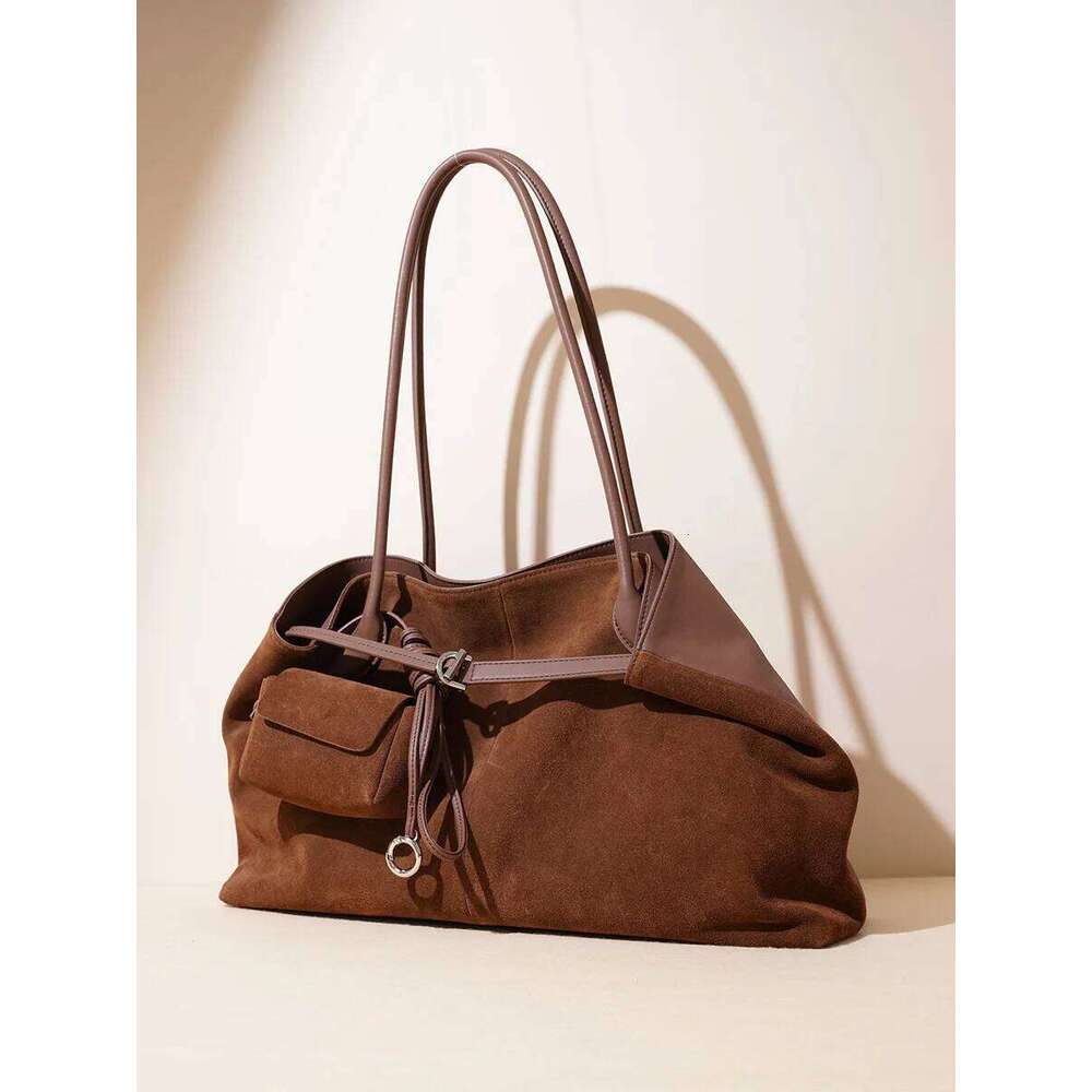 Leather Fashion New Shoulder Big Retro Style Cowhide Commuting High-End Feeling Large Capacity Women's Tote Bag Suotong251020 Suotong1020