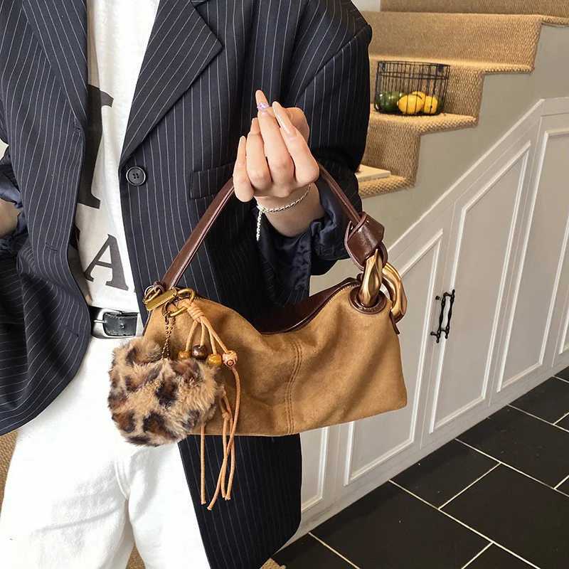 Fashion Leopard Print Handbag Bag Vintage Versatile Shoulder Bag Koreanstyle Casual Crossbody Bag Highquality Suede Women BagsT251020