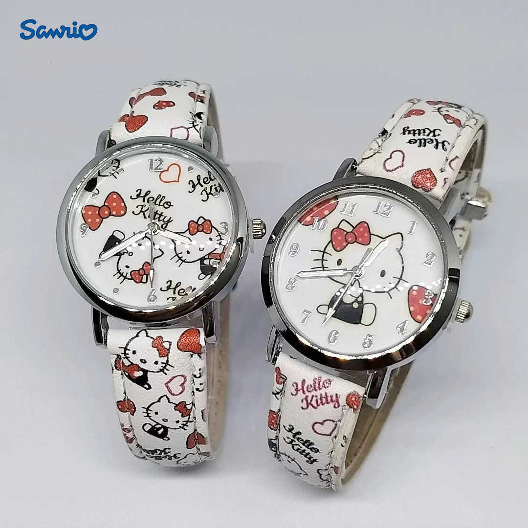 Sanrio Womens Watches hello kitty Cartoon Watch Aolly Steel Quartz Wristwatches leather strap For Girls birthday gift L251020