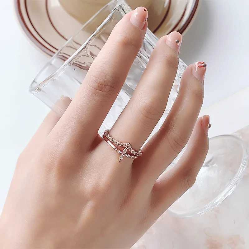 925 Sterling Silver Flower Zircon Wedding Rings For Women Couple Elegant Luxury Jewelry Wedding Argent 925 J251020