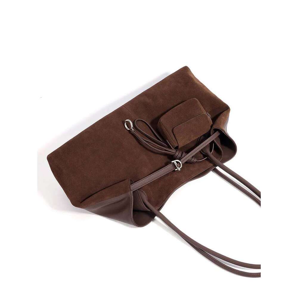Leather Fashion New Shoulder Big Retro Style Cowhide Commuting High-End Feeling Large Capacity Women's Tote Bag Suotong251020 Suotong1020