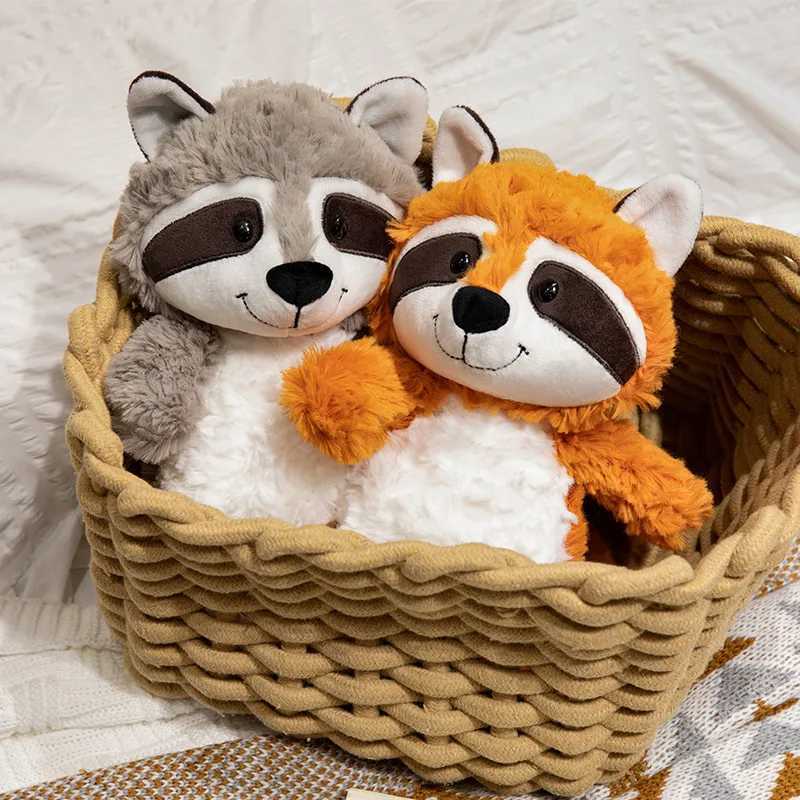 2535cm Gray Raccoon Plush Toy Lovely Sloth Fox Cute Soft Stuffed Animals Doll Pillow For Birthday Gift Valentines Day J251020