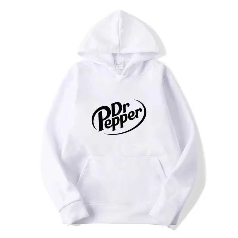 Autumn Warm Dr Pepper Letter Printed Hoodies Street Men Fashion Fleece Sweatshirts Casual Unisex Pullover Tops W251020