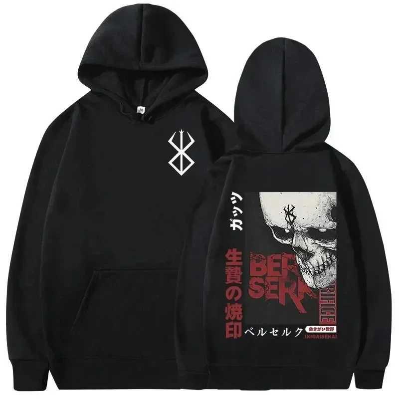 Mens Hoodie Casual Oversized Pullovers Anime Berserk Guts Graphic Print Hoodie Swordsman Casca Brand of Sacrifice Zodd Hoodies W251020