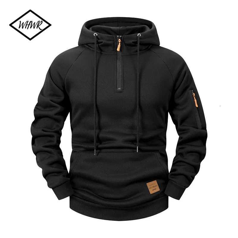 2025 AutumnWinter Mens Hoodie Fashion Casual Sports Hoodie Retro Harajuku Long Sleeve Zipper Multi Pocket Loose Street Wear W251020