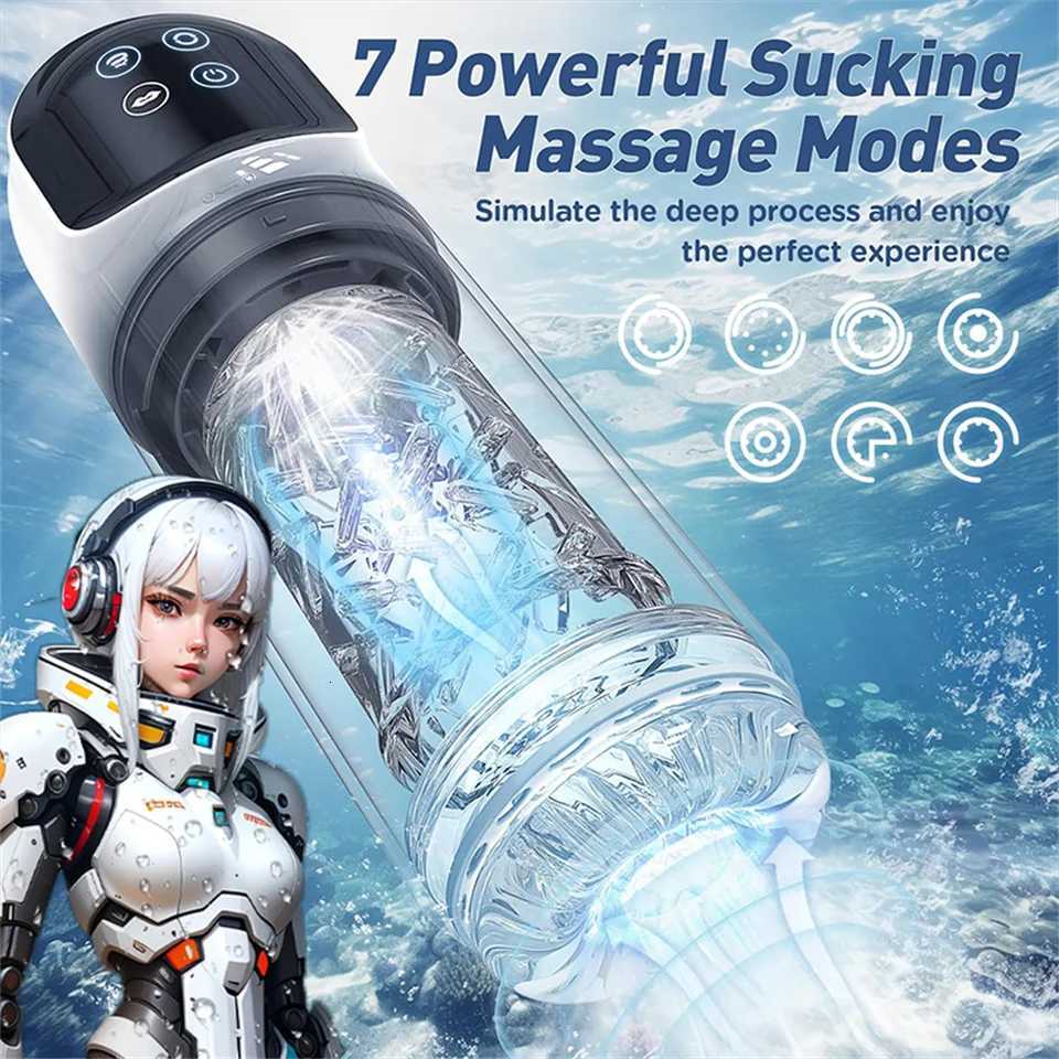 Automatic Male Sucking Rotating Masturbation Cup Pocket Pussy Penis Simulator Sucking Vibrator Adult Sex Toy For Men W251020