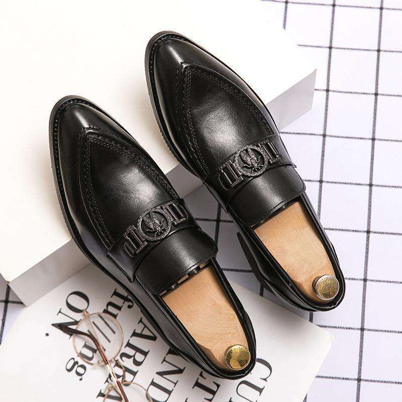 Free shipping spring and Autumn Pointed Toe Casual Lazy Business Formal British Joom Men's designer Leather Office Groom loafers Shoes