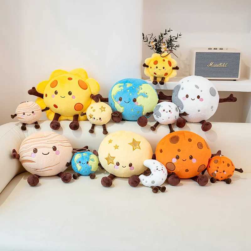 Cute Smile Face Planet Plush Toys Stuffed Interstellar Earth Moon Sun Moon Mars Saturn Venus Star Doll for Kids Birthday Gift J251020