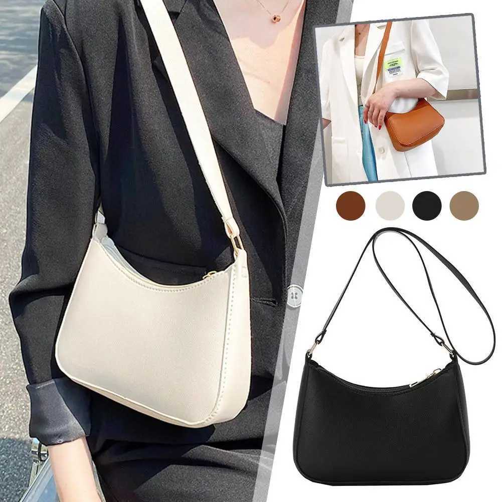 Womens Small Underarm Hobo Bag Vintage Style Top Handle Purse PU Leather Crossbody Shoulder Bag Chic PortableT251020