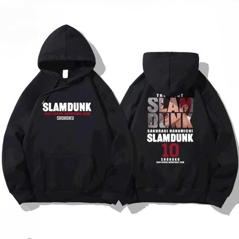 NASA joint autumn and winter cartoon slam dunk print student hooded sweatshirt men and women plus velvet longsleeved pullover W251020