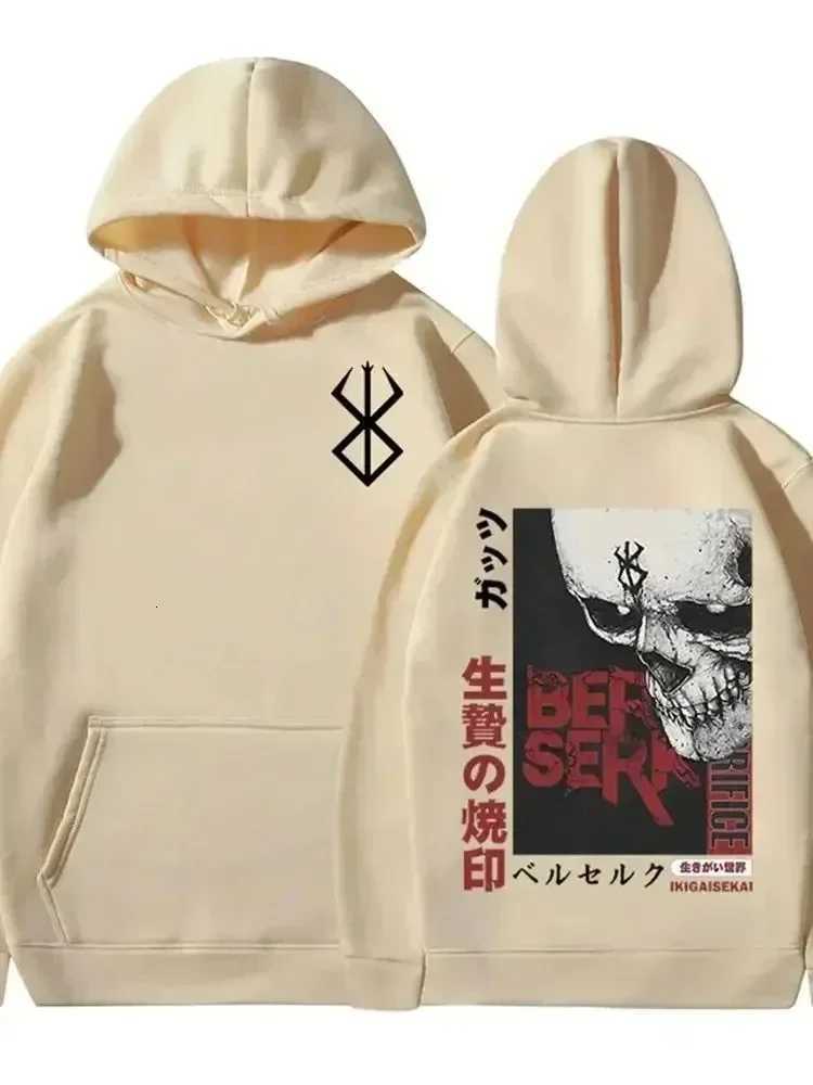 Mens Hoodie Casual Oversized Pullovers Anime Berserk Guts Graphic Print Hoodie Swordsman Casca Brand of Sacrifice Zodd Hoodies W251020