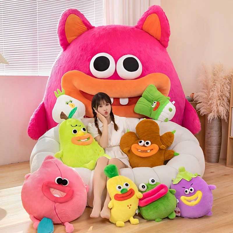 4049CM Fruit Monster Plush Toy Ugly Big Sausage Mouth Funny Little Monster Doll For Childrens Birthday Christmas Gift J251020