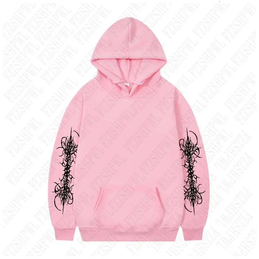 Y2K Zip up hoodie Rock Goth Harajuku Graphic Print Casual Zipper Hoodie sweatshirt Vintage Punk High street Hiphop Clothes Loose 251013