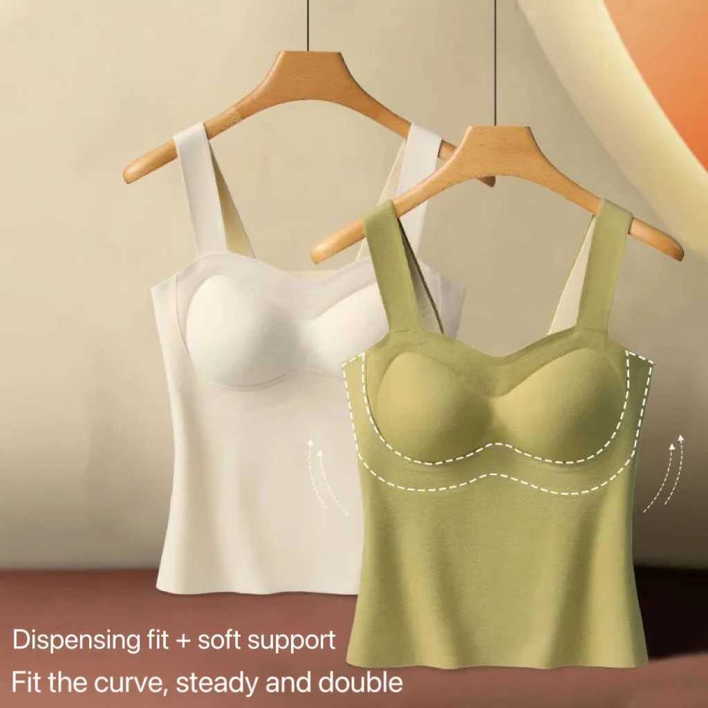 1pcs Woman Thermal Underwear Autumn WinterThermo Lingerie Soft Warm Top Wear Thermo Vest Undershirt With Bra PaddedT251020