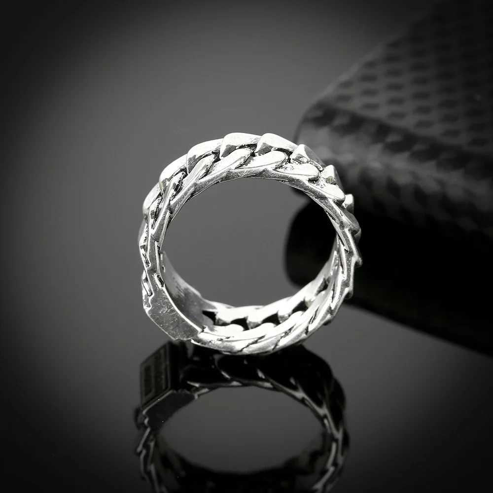 Fashion Handmade Buddha Ring Unisex Biker Ring Punk European Style Men Chain Rings To Female Jewelry J251020