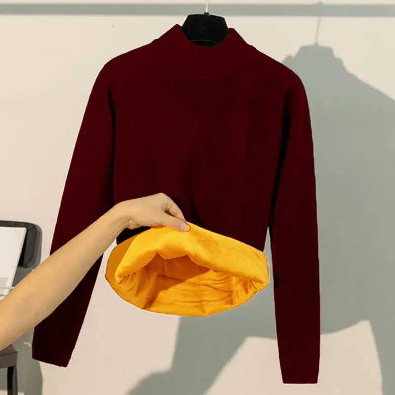 Winter Fleece Thicken Warm Tops Women Thermal Underwea Oneck High Elastic Comfort Autumn Long Sleeve Tshirts Clothes UnderwearT251020