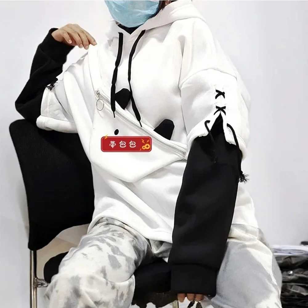 Y2K Clothes Cute bear backpack in spring and autumn fashion Hoodie Womens winter Harajuku loose casual street clothes Japanese W251020