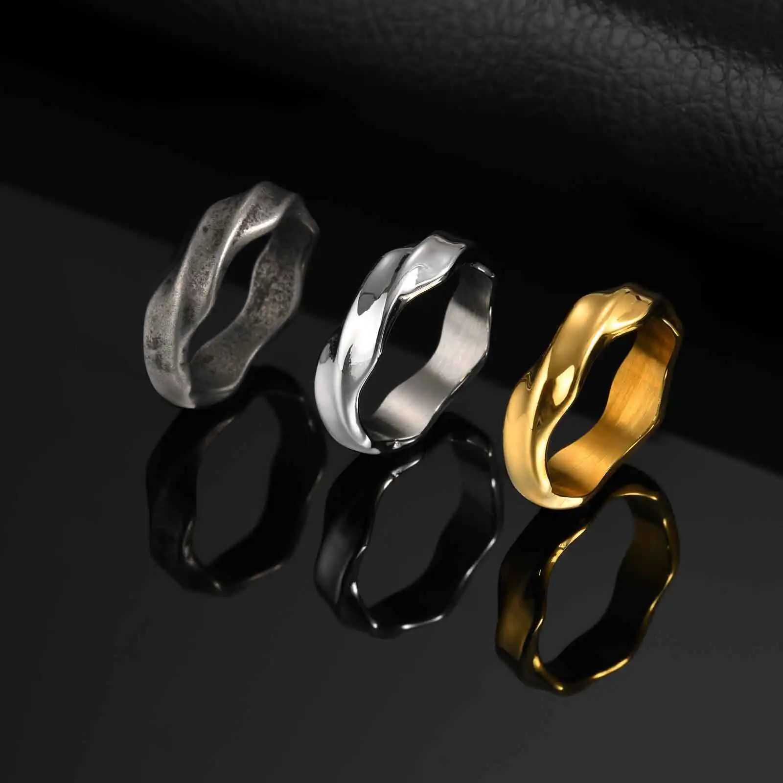 Simple Mobius Rings for Men BoysStainless Steel Simple Couples Finger RingPunk Vintage Jewelry Gifts J251020
