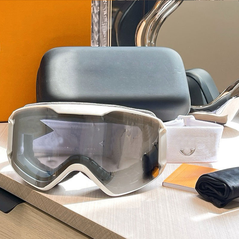 Men Winter Designer Snowfall Ski Mask Women Acetate Oversized Mask Frame Monogram Strap Fashion Casual Sports Style Ski Goggles With Box