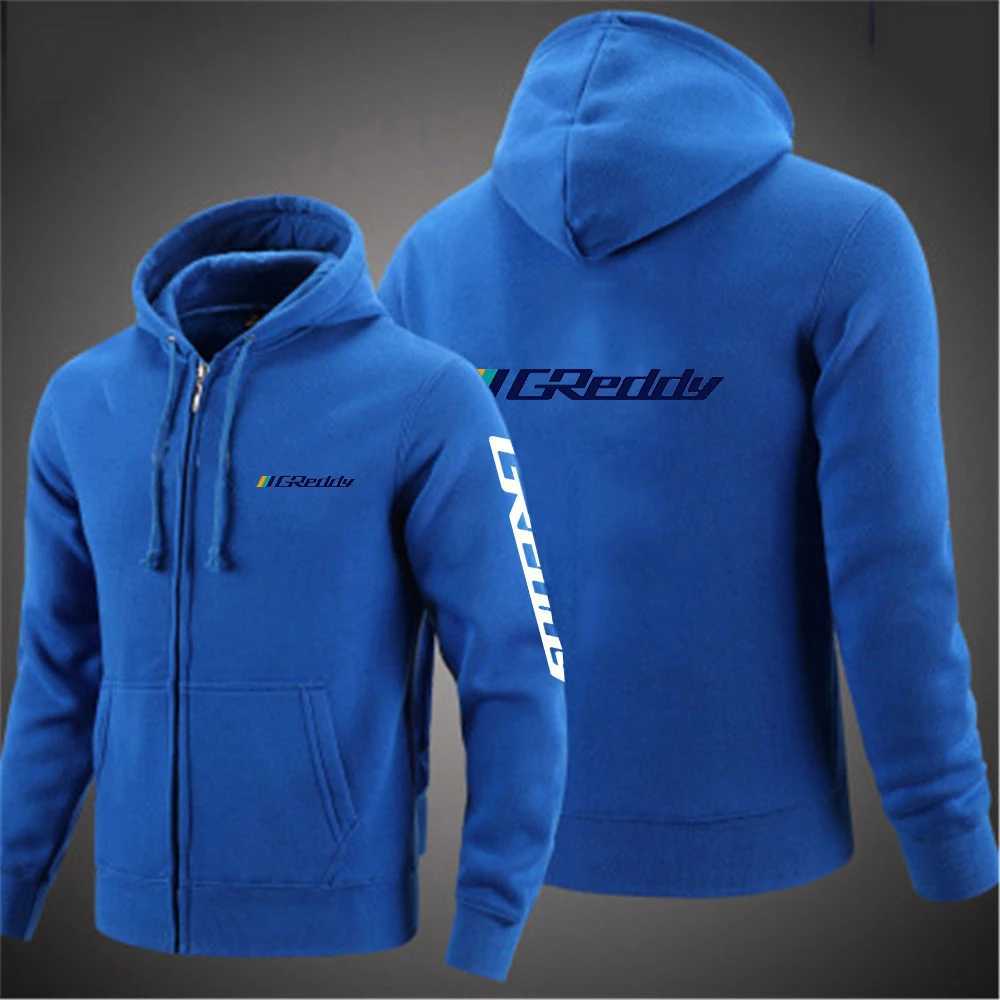 2025 Spring Autumn Mens GReddy Turbo Systems Print Solid Color Pullover Hoodies Leisure Coat High Street Fashion Jacket W251020