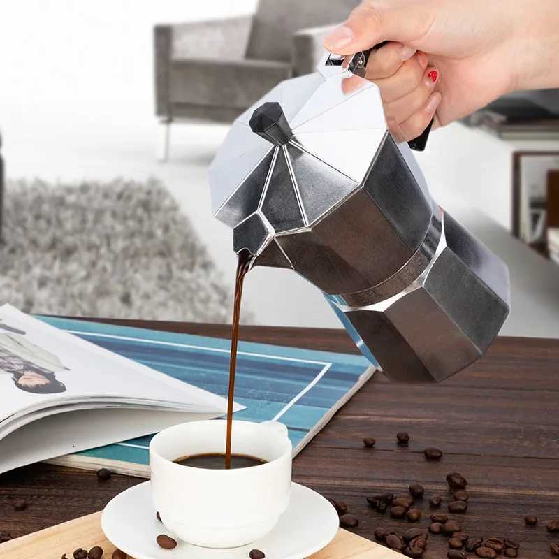 Mocha Coffee Pots Italian Aluminum Octagonal Pot Coffee Cup Maker Tea Maker Portable Coffee Maker Y251020