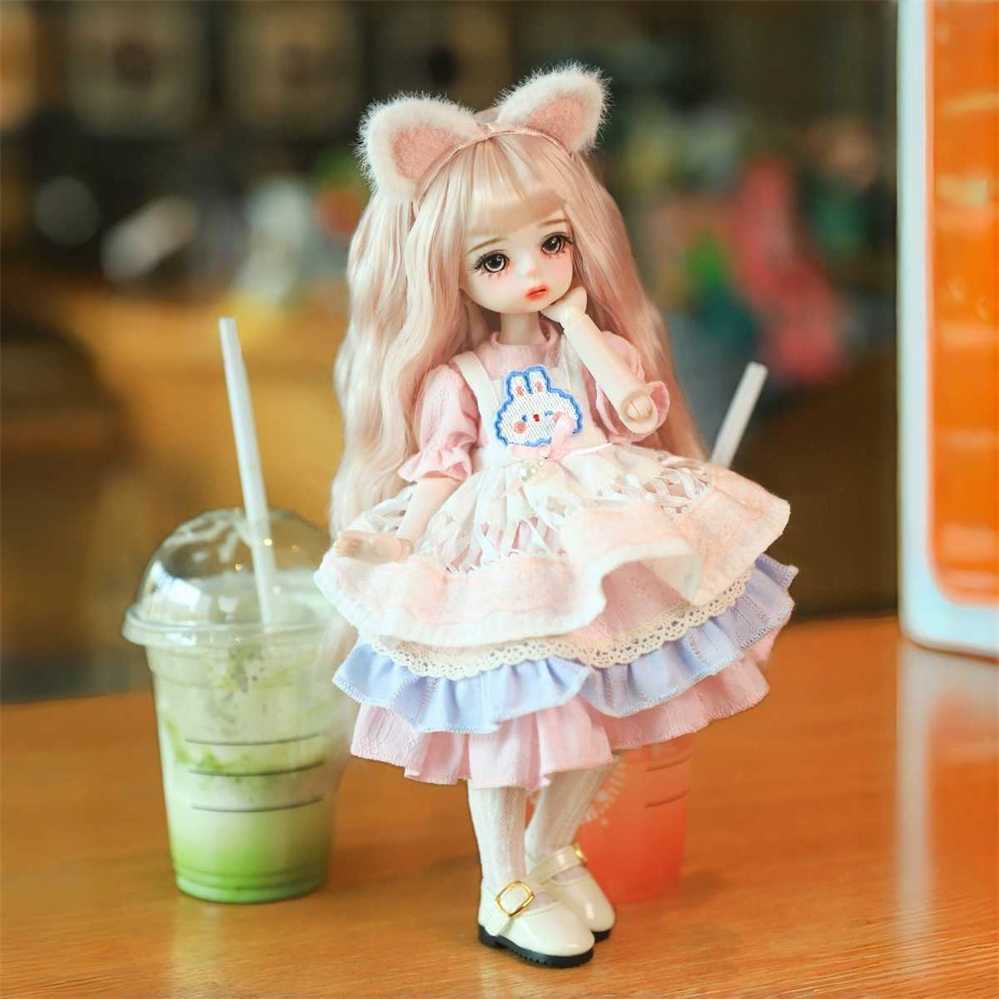 New Christmas Gift Childrens realistic doll toy girl princess fingers handcrafted mjd makeup doll 30 cm joint interchangeable costume S251016
