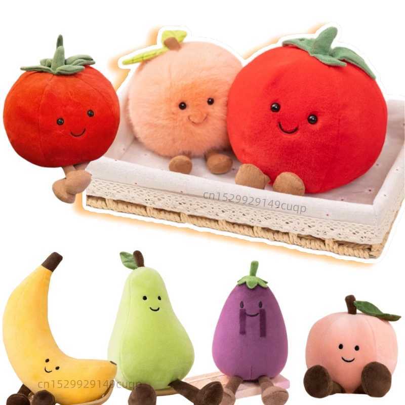 Cartoon Cute Fruit Plush Doll High Quality Peach Pear Tomato Banana Eggplant Plush Toy Home Decoration Gift For Boys And Girls J251020