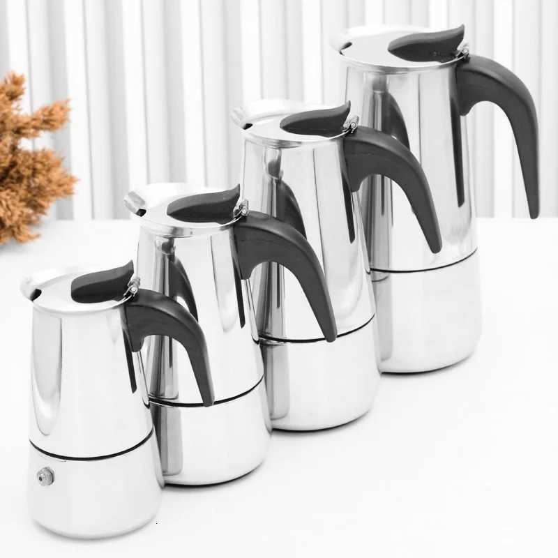 ic Stainless Steel304 600ml Bar Percolator Off Family Coffee hine Cappuccino Octagonal Mocha Latte Pot resso Maker Y251020