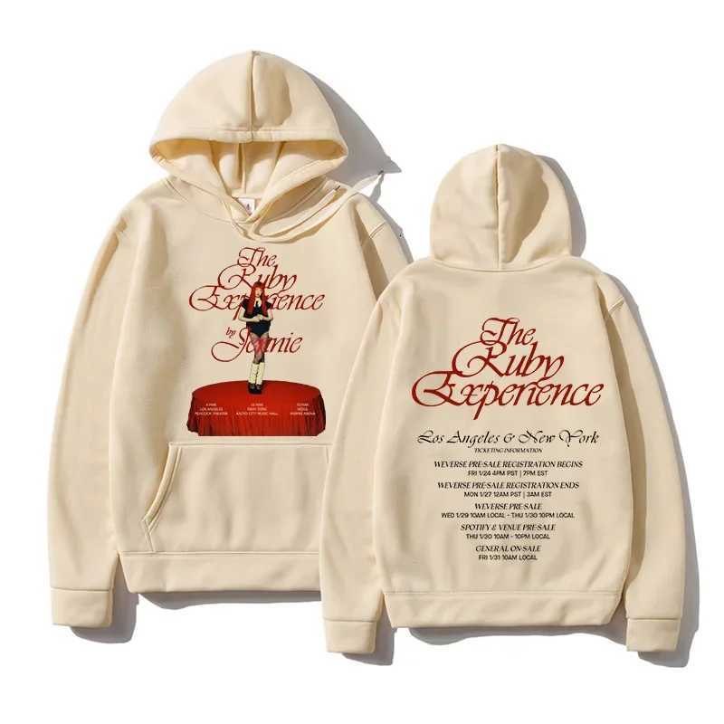 The Ruby Experience By JENNIE Hoodies Men Women Cartoon Character Music Singer Harajuku Longsleeve Spring Autumn Sweatshirt Top W251020